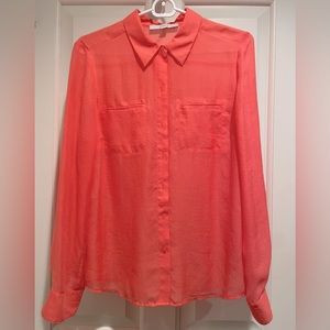 Ann Taylor Loft Long Sleeve Button Down Collared Shirt